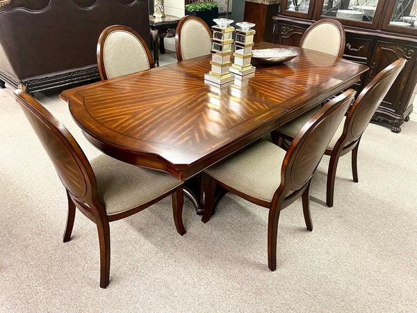 Hardwood Dining Set with Padded Chairs