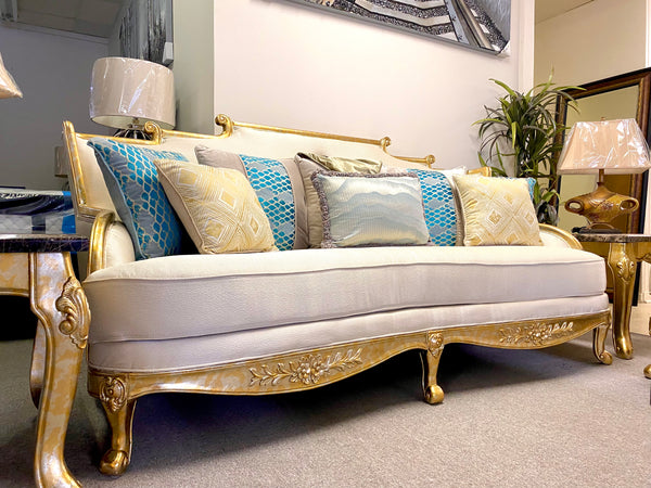 Gold Frame Fabric Sofa