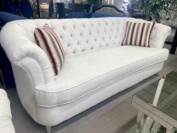Glimmering White Sofa Set